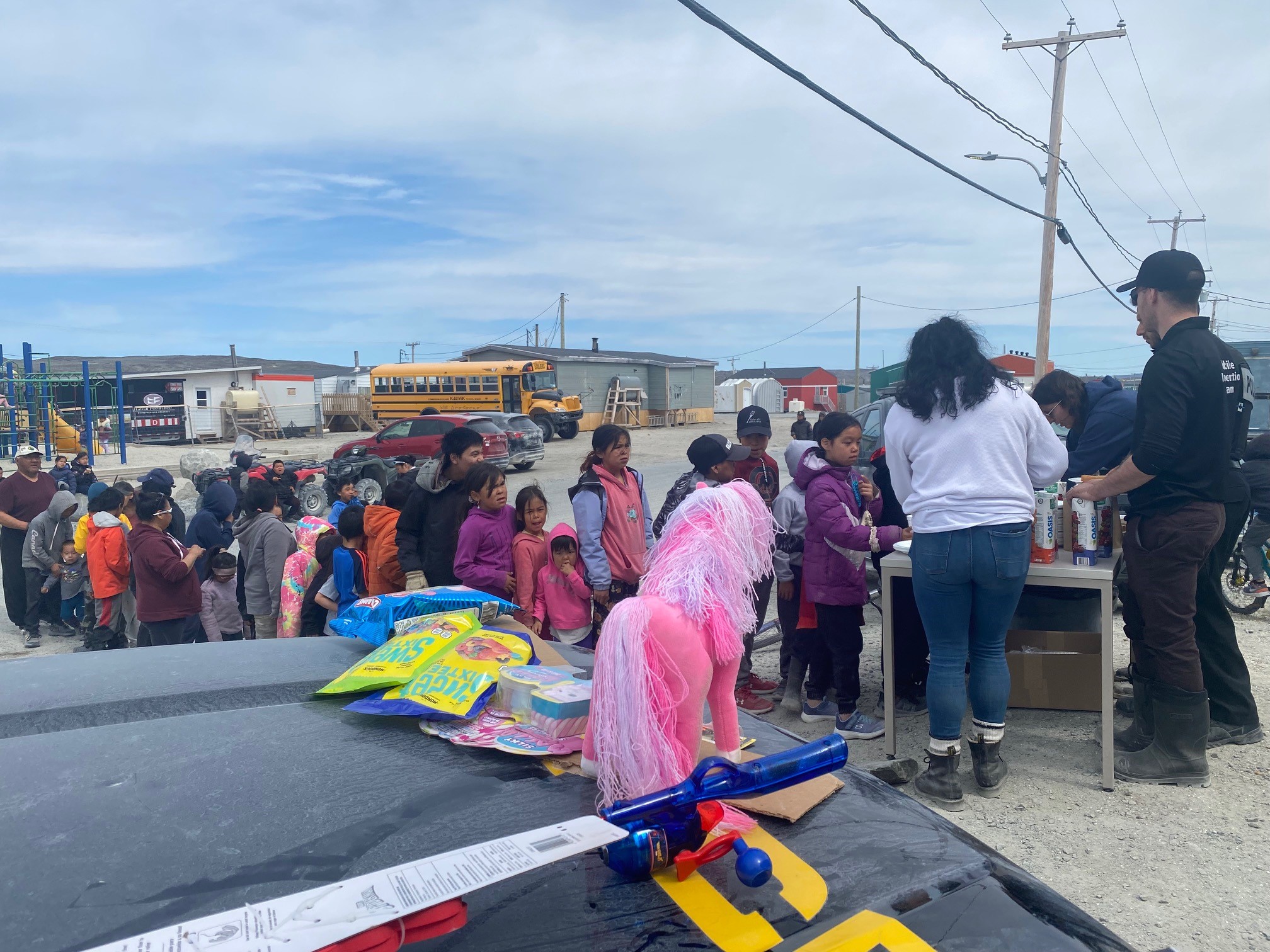 NPS officers celebrated the Aboriginal day with the community of Akulivik. Nunavik Police Service
